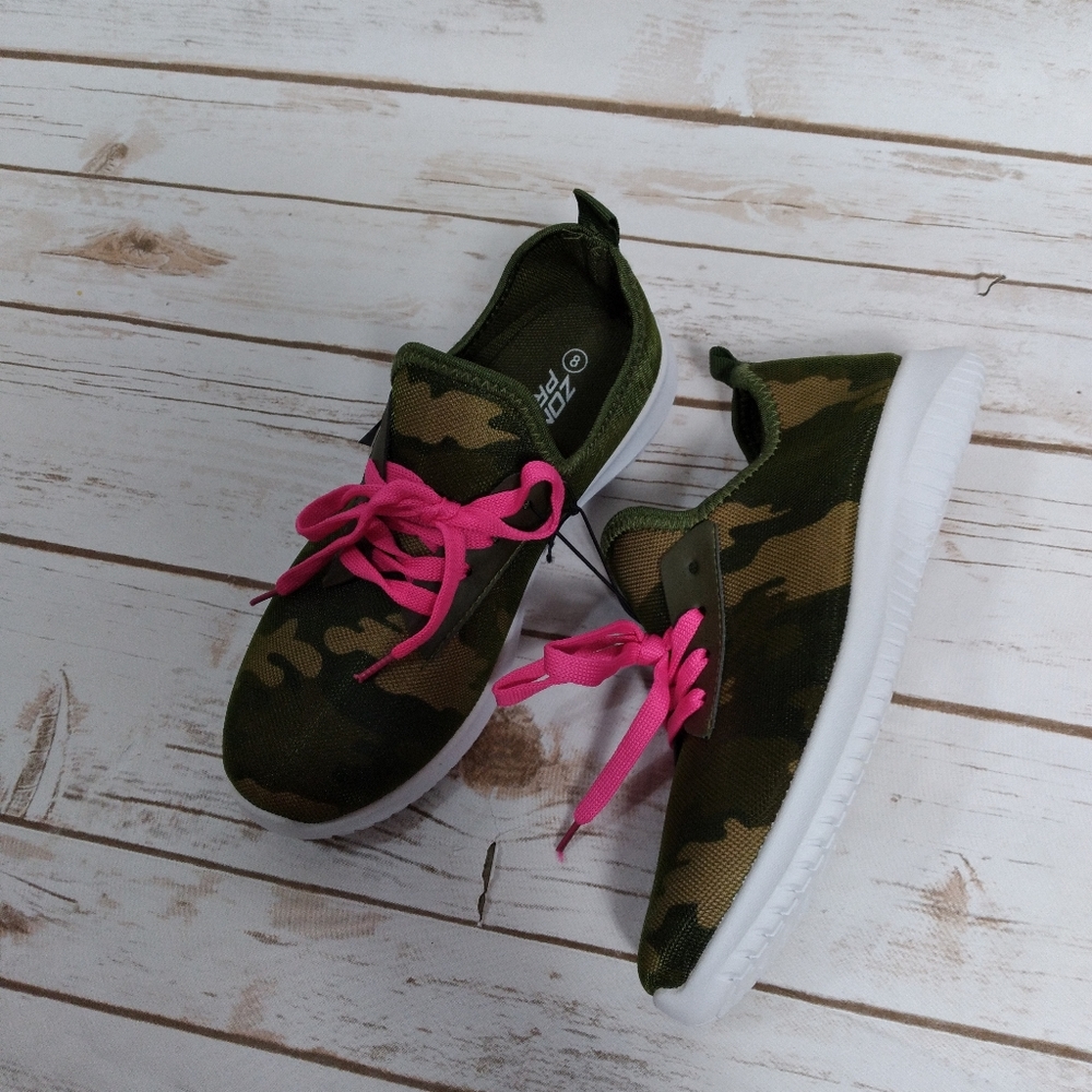 Camo Army Sneaker Shoes Athletic Slip On